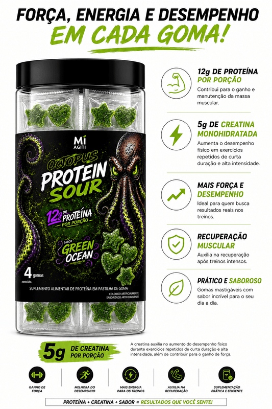 Gummy Protein Sour 12g de Proteína - OCTOPUSOCTUGUMMYGummy Protein Sour 12g de Proteína