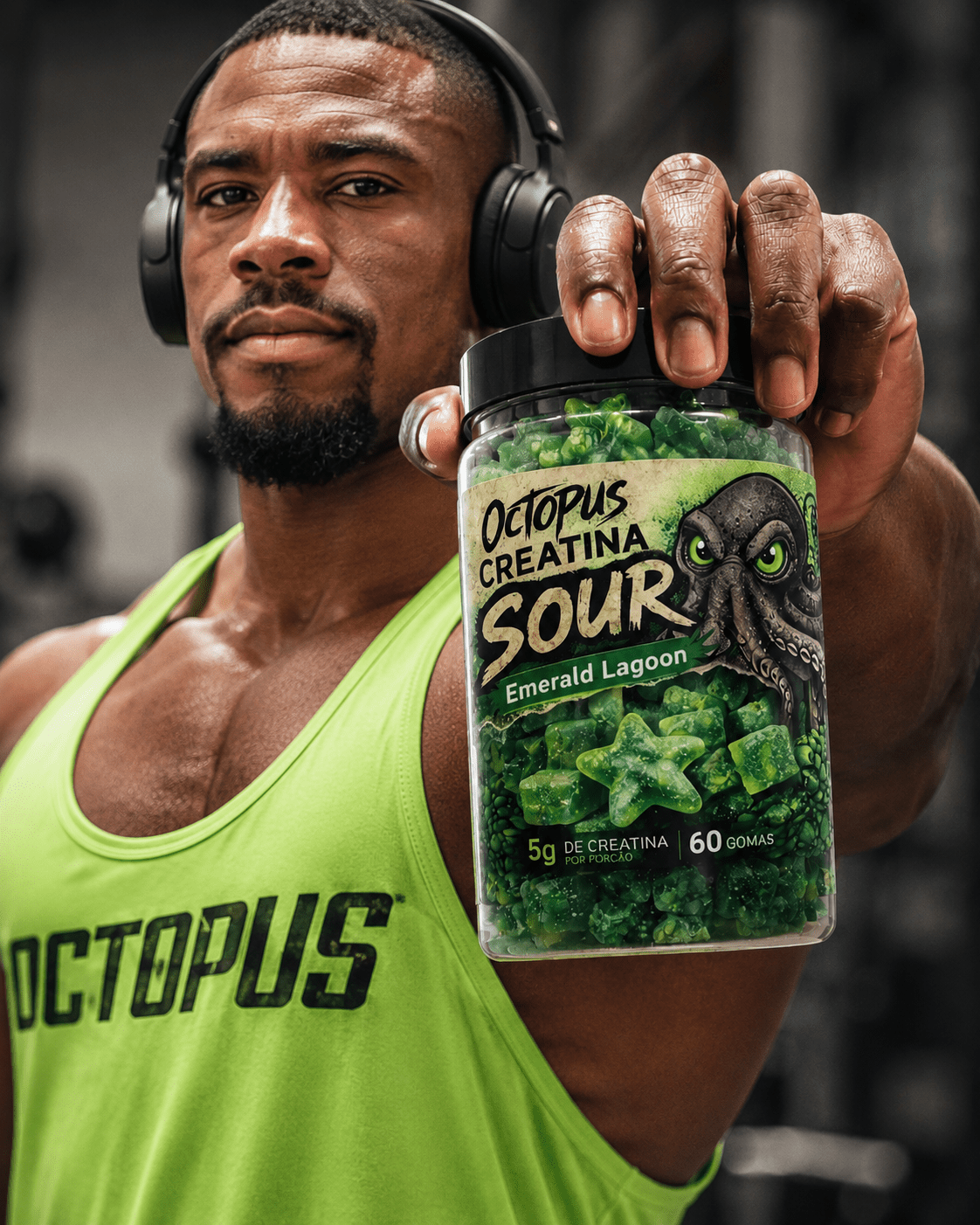 Octopus Creatina Sour 5g – Gummies Emerald Lagoon | 60 Gomas Sabor Frutas Verdes - OCTOPUSOCTUGREEN-1Octopus Creatina Sour 5g – Gummies Emerald Lagoon | 60 Gomas Sabor Frutas Verdes
