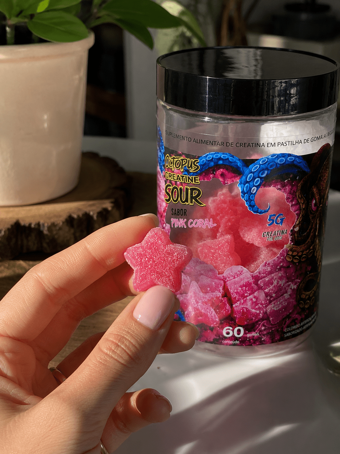 Octopus Creatina Sour Coral Storm 5g – 60 Gomas Sabor Frutas Vermelhas - OCTOPUSOCTUPINKI-1Compre 1 unidadeOctopus Creatina Sour Coral Storm 5g – 60 Gomas Sabor Frutas Vermelhas