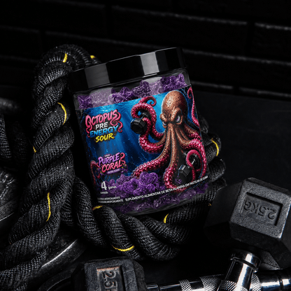 Octopus Pre Energy Sour Purple Coral – Pré-Treino em Goma com Beta-Alanina | Azedinho - OCTOPUSOCTPREOctopus Pre Energy Sour Purple Coral – Pré-Treino em Goma com Beta-Alanina | Azedinho