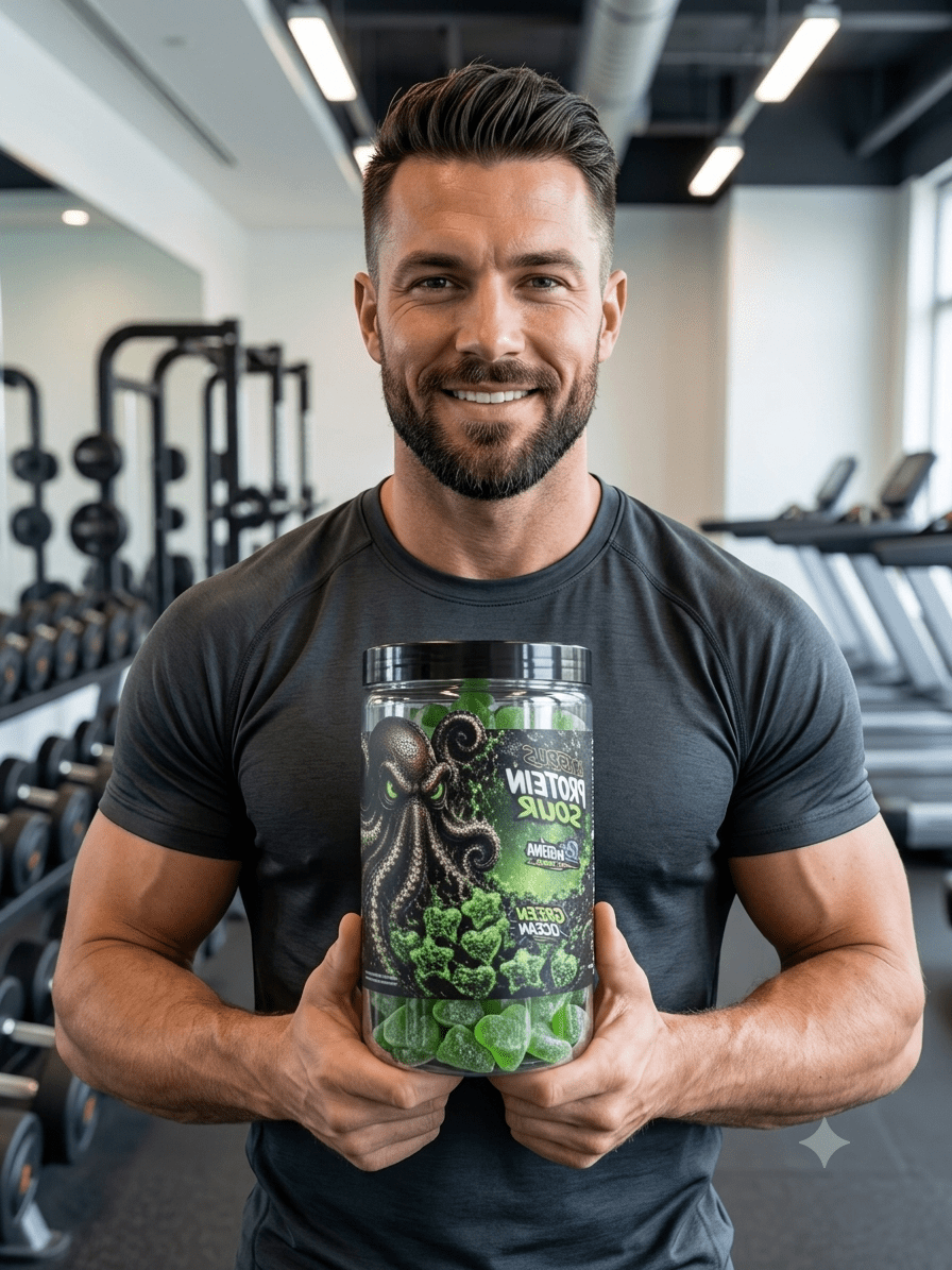 Octopus Protein Sour Green Ocean – Goma de Proteína Azedinha | 12g de Proteína por Porção - OCTOPUSOCTUGUMMYOctopus Protein Sour Green Ocean – Goma de Proteína Azedinha | 12g de Proteína por Porção