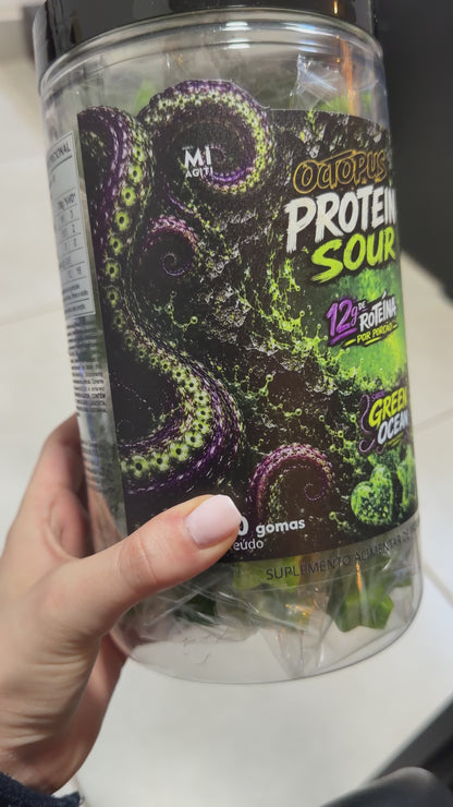 Octopus Protein Sour Green Ocean – Goma de Proteína Azedinha | 12g de Proteína por Porção